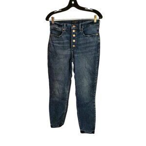 Lucky Brand Bridgette High Rise Skinny Jeans Exposed Button Fly Size 12/31